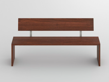 MENA - Solid wood bench with back by Vitamin Design - view 3